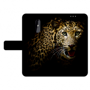 Schutzhülle für Nokia 3.2 Sideflip-Hülle Tasche mit Fotodruck Leopard