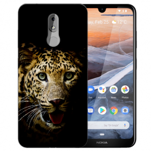 Silikon Schutzhülle TPU mit Leopard Bild Namen druck für Nokia 3.2 Case 