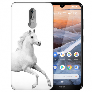 Silikon Schutzhülle TPU Case mit Pferd Bild Namen druck für Nokia 3.2