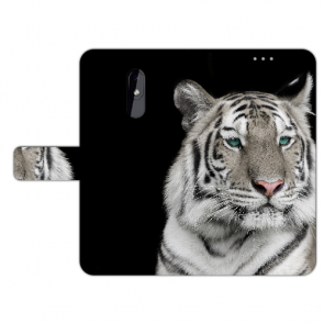 Schutzhülle für Nokia 3.2 Sideflip-Hülle Tasche mit Fotodruck Tiger