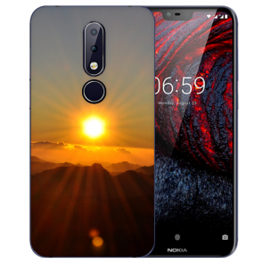 Silikon TPU Handy Hülle mit Bilddruck Sonnenaufgang für Nokia 6