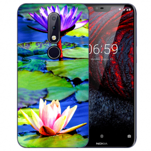 Nokia 6 Silikon TPU Handy Hülle mit Bild Namen druck Lotosblumen