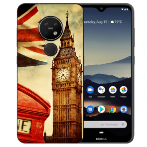 Silikon Schutzhülle TPU für Nokia 7.2 mit Big Ben London Bild Druck 