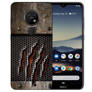 Schutzhülle Silikon TPU Hülle mit Bild Druck Monster-Kralle für Nokia 7.2