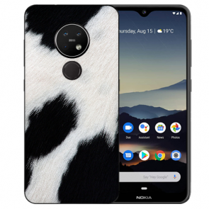 Silikon Schutzhülle TPU für Nokia 7.2 mit Kuhmuster Bild Namen Druck 