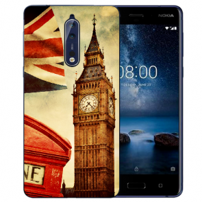 Nokia 8 TPU Hülle mit Fotodruck Big Ben London Etui