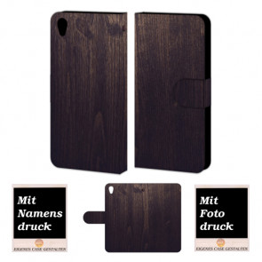 One Plus X Holz Optik Handy Tasche Hülle Foto Bild Druck