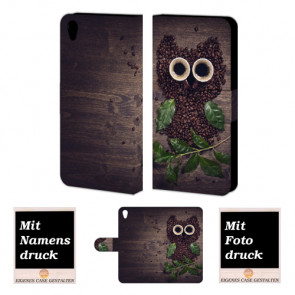 One Plus X Kaffee Eule Handy Tasche Hülle Foto Bild Druck