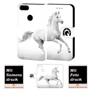 One Plus 5t Personalisierte Handy Tasche Hülle mit Pferd + Foto Text Druck