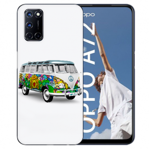 Oppo A52 / A72 / A92 TPU Handy Hülle mit Hippie Bus Fotodruck 