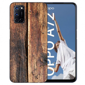 TPU Handy Hülle für Oppo A52 / A72 / A92 mit Holzoptik Fotodruck 