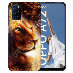 Oppo A52 / A72 / A92 Schutzhülle TPU Case mit Fotodruck LöwenKopf Porträt