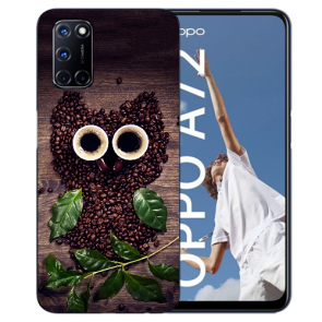 Oppo A52 / A72 / A92 Schutzhülle TPU Case mit Kaffee Eule Fotodruck 