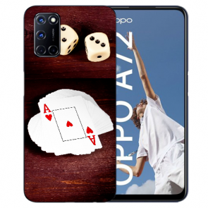 Oppo A52 / A72 / A92 Schutzhülle TPU Case mit Fotodruck Spielkarten-Würfel