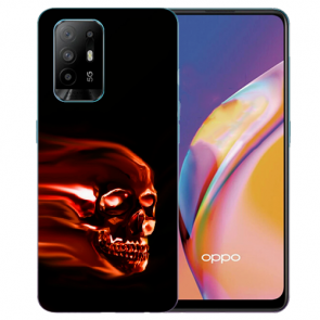 Schutzhülle Silikon TPU mit Fotodruck Totenschädel für Oppo A94 (5G)