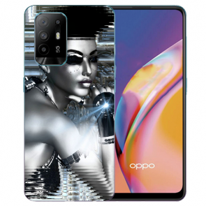 TPU Schutzhülle mit Robot Girl Fotodruck für Oppo A94 (5G)