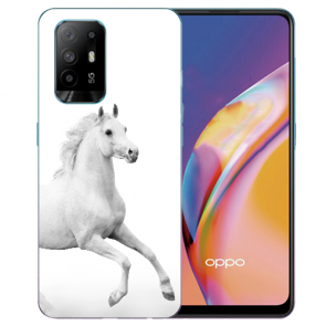 Silikon TPU Case Hülle für Oppo A94 (5G) mit Fotodruck Pferd