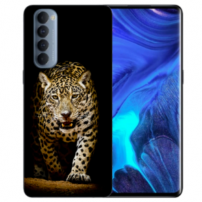 Oppo Reno 4 Pro (4G) TPU Cover Handyhülle mit Fotodruck Leopard bei der Jagd