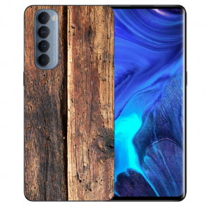 Oppo Reno 4 Pro (4G) TPU Case Handyhülle selbst gestalten mit Holzoptik Fotodruck 