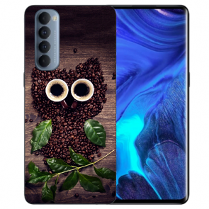 Oppo Reno 4 Pro (4G) Gestalte deine Handyhülle mit Fotodruck Kaffee Eule TPU Case