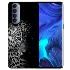 TPU Handyhülle für Oppo Reno 4 Pro (4G) mit Leopard mit blauen Augen Bilddruck 