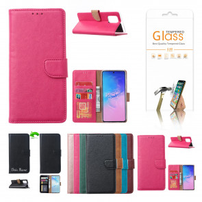 Samsung Galaxy S21 Handy Schutzhülle mit Displayschutz Glas in Rosa