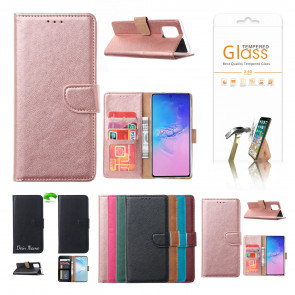 Samsung Galaxy S21 Handy Schutzhülle mit Displayschutz Glas in Rosa Gold