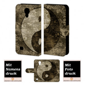 Samsung Galaxy S4 Individuelle Handy Tasche mit Yin Yang + Bilddruck