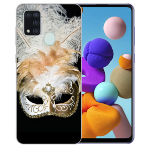 Samsung Galaxy M31 Silikon TPU Hülle mit Bilddruck Venedig Maske