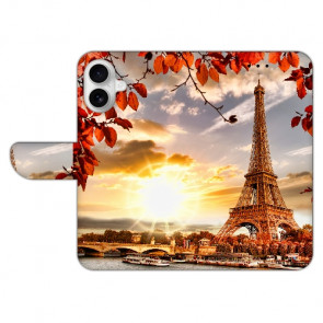 Personalisierte Tasche mit Fotodruck Eiffelturm für iPhone 16 Plus Backcover 