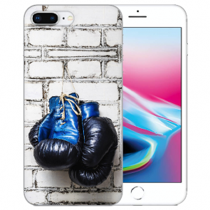 iPhone 7 Plus / iPhone 8 Plus TPU Handy Hülle mit Fotodruck Boxhandschuhe