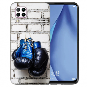 Silikon TPU Schutzhülle mit Boxhandschuhe Bilddruck für Huawei P40 Lite 