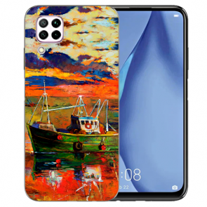Huawei P40 Lite Silikon TPU Schutzhülle mit Bilddruck Gemälde Case