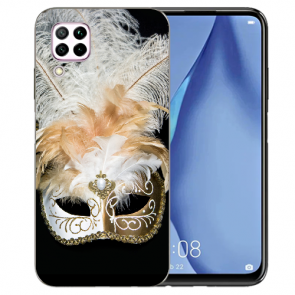 Huawei P40 Lite Silikon TPU Schutzhülle mit Bilddruck Venedig Maske