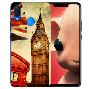 Huawei P Smart Plus Silikon TPU Handy Hülle mit Bilddruck Big Ben London