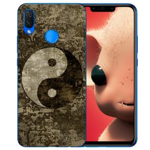 Huawei P Smart Plus Silikon TPU Handy Hülle mit Fotodruck Yin Yang