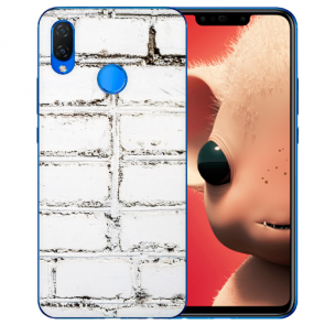 Silikon TPU Handy Hülle für Huawei Nova 3i mit Bilddruck Weiße Mauer