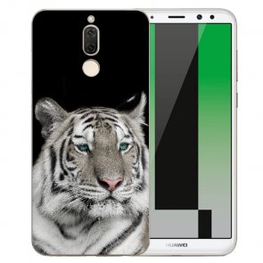 Huawei Mate 10 Lite Silikon TPU Schutzhülle mit Tiger Namen Bilddruck