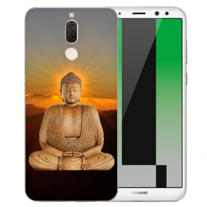 Huawei Mate 10 Lite Silikon TPU Hülle mit Frieden buddha Bilddruck 