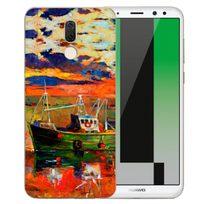 Schutzhülle Huawei Mate 10 Lite Silikon TPU Hülle mit Gemälde Bilddruck 