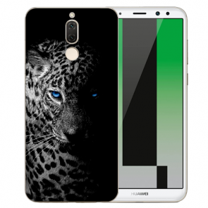 Huawei Mate 10 Lite Silikon TPU mit Bilddruck Leopard mit blauen Augen