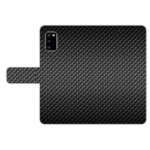 Samsung Galaxy A41 Schutzhülle Handy mit Bild Druck Carbon Optik