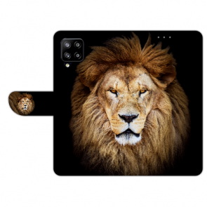 Smartphone Flip Case Löwenkopf Bilddruck für Samsung Galaxy A22 (4G) 