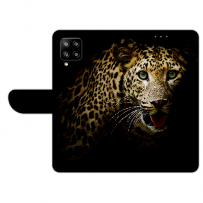 Schutzhülle Tasche mit Leopard Bild Text Druck für Samsung Galaxy A42