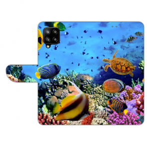 Samsung Galaxy A42 Handy Hülle mit Bilddruck Aquarium Schildkröten 