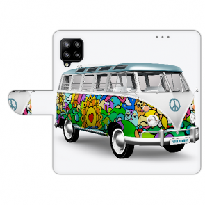 Handy Hülle Tasche für Samsung Galaxy A42 mit Bilddruck Hippie Bus 