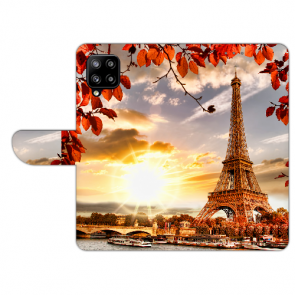 Sideflip Tasche Case Eiffelturm Bilddruck für Samsung Galaxy A22 (4G) 
