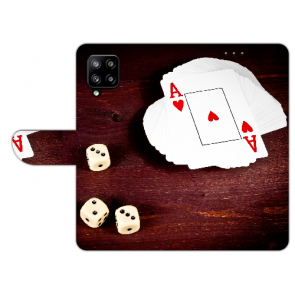 Handy Hülle mit Bild Druck Spielkarten-Würfel für Samsung Galaxy A42