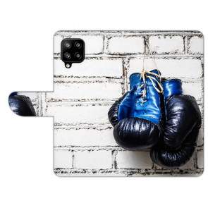 Sideflip Tasche Case für Samsung Galaxy A22 (4G) Boxhandschuhe Bilddruck 