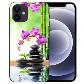 iPhone 12 mini Handy Schutzhülle mit Fotodruck Orchidee Bambus